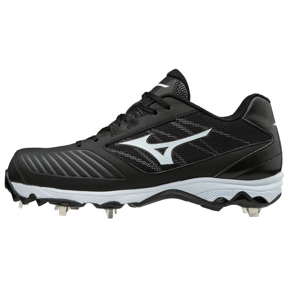 Mizuno Women's 9-Spike Advanced Sweep 4 Low Metal Softball Cleats Black/White (320569-QIY)